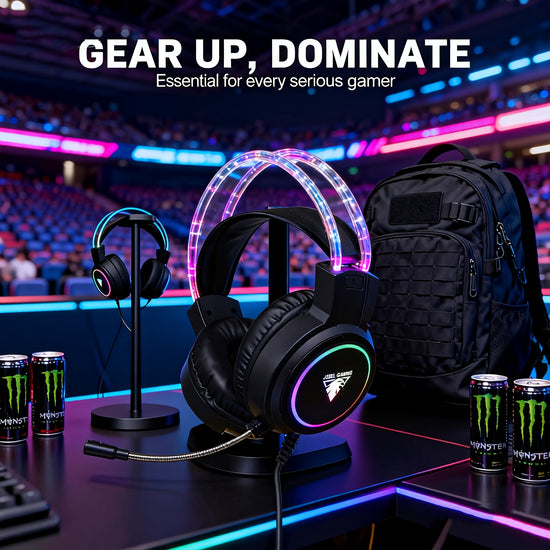 Gaming Headset with RGB Lighting, Cat Ear Design, HD Microphone, 3.5mm Jack, Soft Ear Cups for Comfort, Suitable for PC Gaming
