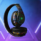 Graffiti-Style Wireless Over-Ear Headphones with Trendy Lighting Effects, Supporting Card Insertion, Wired And Wireless Functions, Comes with a TYPE-C Charging Cable And a 3.5Mm Audio Cable, Featuring Cool Lighting