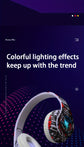 Graffiti-Style Wireless Over-Ear Headphones with Trendy Lighting Effects, Supporting Card Insertion, Wired And Wireless Functions, Comes with a TYPE-C Charging Cable And a 3.5Mm Audio Cable, Featuring Cool Lighting