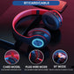 1pc Over-Ear Wireless Headphones, Foldable Gaming Headset with Microphone, Active Noise Cancellation, Foldable Design for Comfortable Wear, Longer Standby Time, Seven Colors Gradient Light Effect, Compatible with Computers/Mo