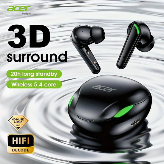 [Acer Brand Genuine Product] Ohr619 Wireless In-Ear Gaming Headphones Low Latency High-Definition Sound Quality Sports Running Noise Reduction with Charging Case Type-C Charging Compatible with Mobile Phones and Tablets