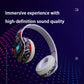 Graffiti-Style Wireless Over-Ear Headphones with Trendy Lighting Effects, Supporting Card Insertion, Wired And Wireless Functions, Comes with a TYPE-C Charging Cable And a 3.5Mm Audio Cable, Featuring Cool Lighting