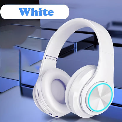 1pc Over-Ear Wireless Headphones, Foldable Gaming Headset with Microphone, Active Noise Cancellation, Foldable Design for Comfortable Wear, Longer Standby Time, Seven Colors Gradient Light Effect, Compatible with Computers/Mo