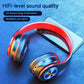3-in-1 Wireless Headphones, Headphones Wireless Headset, Colorful LED Lights Soft Over Ear Foldable Headset, Wired for Game/School/Tablet Computer/Cellphones/Travel, Headband Headphones, Headphones Noise Cancelling, Headphone