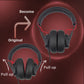 Colusi M21 Gaming Headphones with Microphone for PC, PS4, PS5, And Laptops, Wired Over-Ear Design - Compact And Collapsible - 3.5Mm Audio Connector - Red