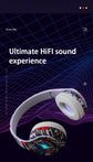 Graffiti-Style Wireless Over-Ear Headphones with Trendy Lighting Effects, Supporting Card Insertion, Wired And Wireless Functions, Comes with a TYPE-C Charging Cable And a 3.5Mm Audio Cable, Featuring Cool Lighting