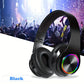 1pc Over-Ear Wireless Headphones, Foldable Gaming Headset with Microphone, Active Noise Cancellation, Foldable Design for Comfortable Wear, Longer Standby Time, Seven Colors Gradient Light Effect, Compatible with Computers/Mo