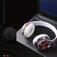 Graffiti-Style Wireless Over-Ear Headphones with Trendy Lighting Effects, Supporting Card Insertion, Wired And Wireless Functions, Comes with a TYPE-C Charging Cable And a 3.5Mm Audio Cable, Featuring Cool Lighting