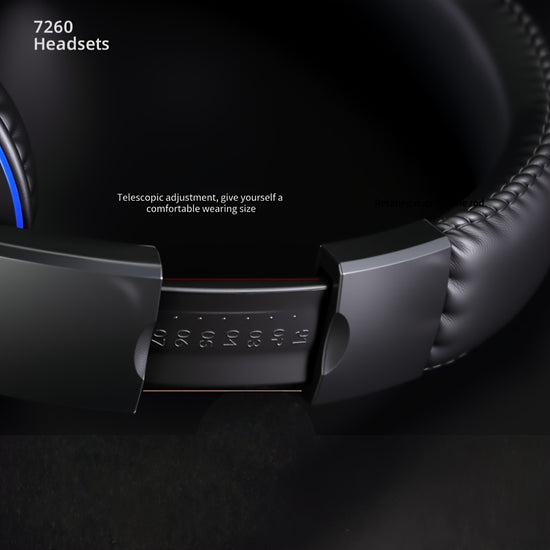 7260 Gaming Headset with Adjustable Headband, Comfortable Ear Cushions, Suitable for Gaming, Online Classes, And Entertainment