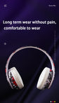 Graffiti-Style Wireless Over-Ear Headphones with Trendy Lighting Effects, Supporting Card Insertion, Wired And Wireless Functions, Comes with a TYPE-C Charging Cable And a 3.5Mm Audio Cable, Featuring Cool Lighting