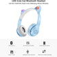 Ear Kids Headphones | Wireless 5.0 Wireless Foldable Over-Ear Headphones with Mic Light, Compatible with Smartphone, Pad, Laptop, Purple