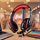 G9000 Christmas Gaming Headset Featuring LED Lights, a Microphone, And Noise-Canceling Capabilities. These Headphones Provide Surround Sound And Come with Soft Memory Foam Ear Cushions