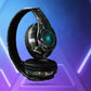 Graffiti-Style Wireless Over-Ear Headphones with Trendy Lighting Effects, Supporting Card Insertion, Wired And Wireless Functions, Comes with a TYPE-C Charging Cable And a 3.5Mm Audio Cable, Featuring Cool Lighting